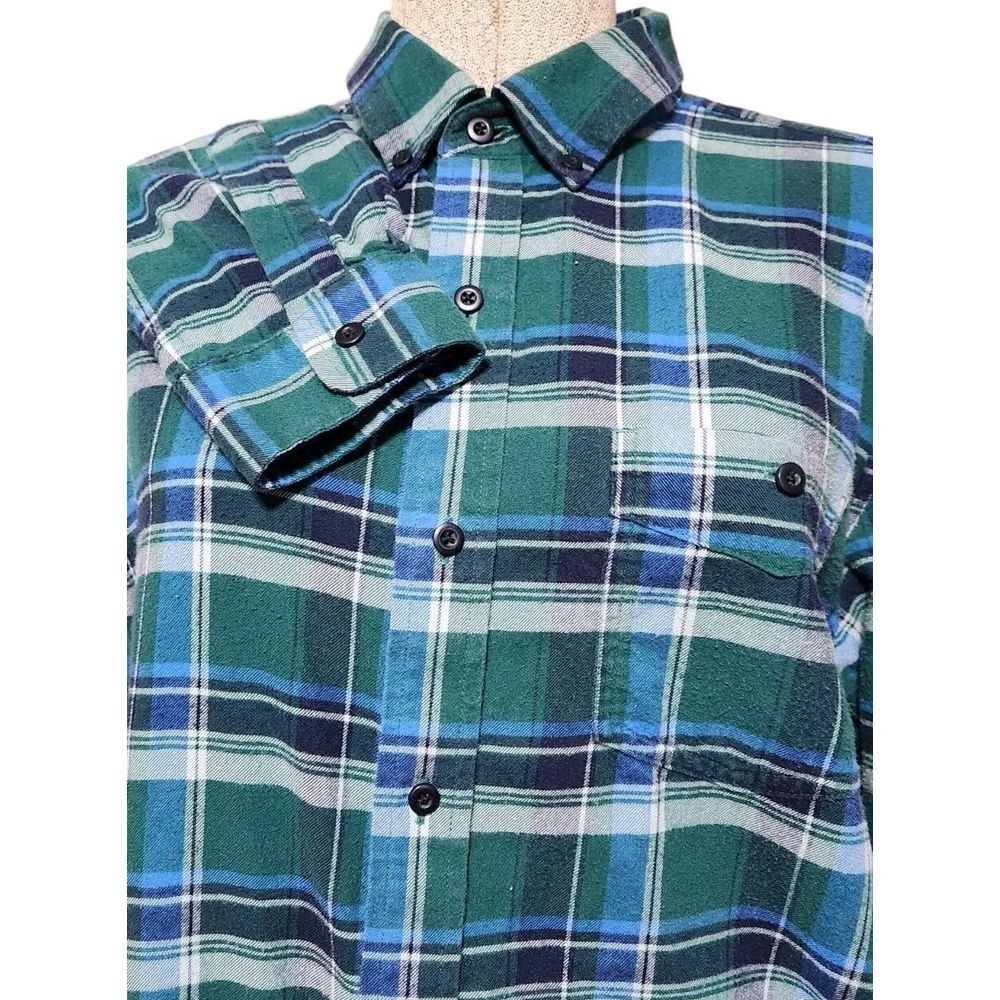 LL BEAN Men's Long Sleeve L Regular Cotton Flannel Shirt